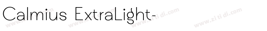 Calmius ExtraLight字体转换